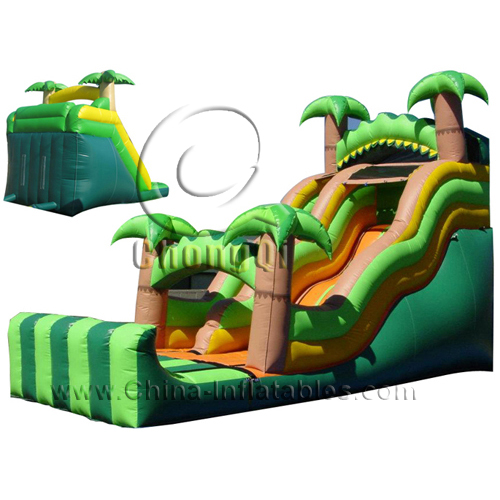 inflatable  giant palm tree slide